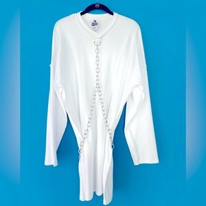 The Ragged Priest - White Sweatshirt w/Chain